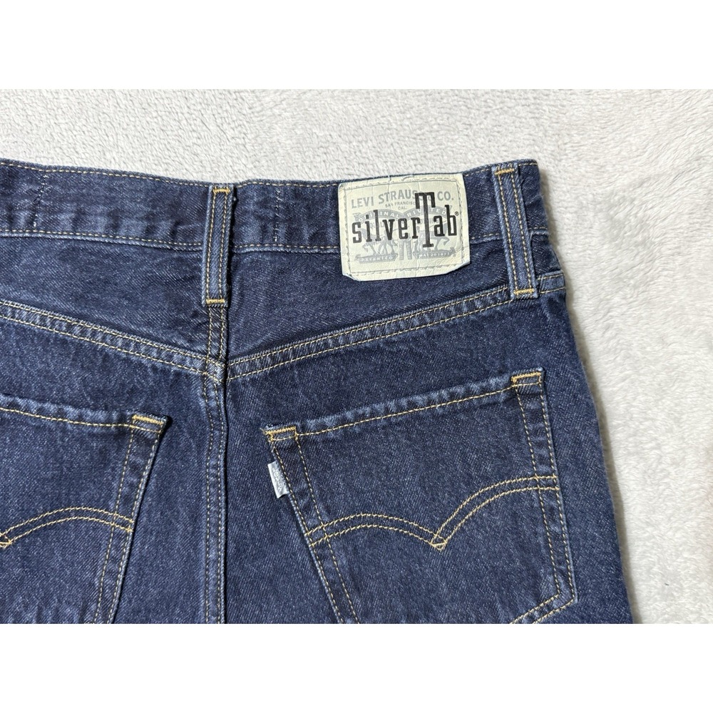 Levis SilverTab 94 Baggy Jeans Mens 26x29 Dark Wash Blue Straight Leg